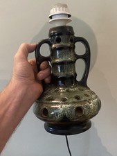 Vintage West German Fat Lava Table Lamp/ Mid Century Modern / 1970's Ceramic