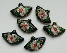 6 Cloisonne Beads
