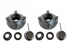 2 X TRAILER HUBS 4 STUD 100MM PCD  - 12MM STUDS/NUTS - BEARINGS/GREASE CAPS