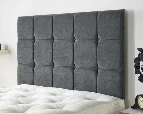 Cube button headboard - button, linen