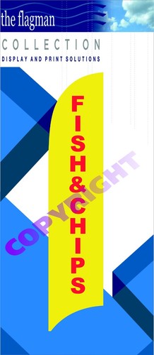 Fish chip feather flag - fish, (