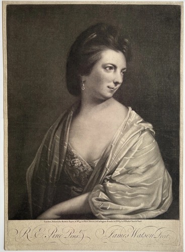 Antique mezzotint engraving - antique,