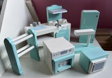 6 pcs Aqua Blue & White ASDA