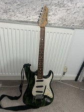 AXL Striker Stratocaster Electric Guitar Camo Green With EMG Pickups