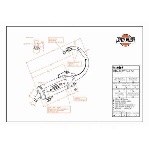 Exhaust muffler honda - muffler, 50