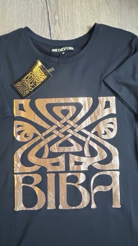 Biba shirt gold foil logo - t-shirt,