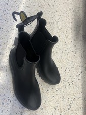 VGC Ladies FABULOUS FOOTWEAR by GEORGE ASDA Side ZIP UP BLACK ANKLE Boots 7 (41)