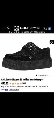 Tuk black suede mondo - tuk, creeper