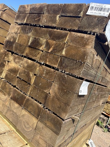 Green treated sleepers - treated,