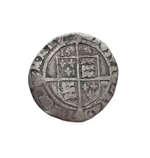 Genuine Tudor Silver Hammered Coin: Elizabeth I Sixpence 1570