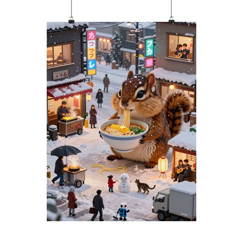 Festive winter scene with - scene,