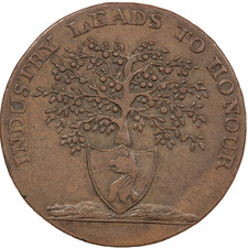 1796 GLOUCESTERSHIRE, NEWENT HALFPENNY CONDER TOKEN [D&H 65]