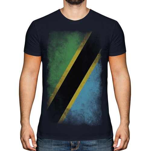 Tanzania faded flag mens - faded,
