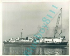 1965 Cargo Ship Hartland Point on River Tyne Original Press Photo 