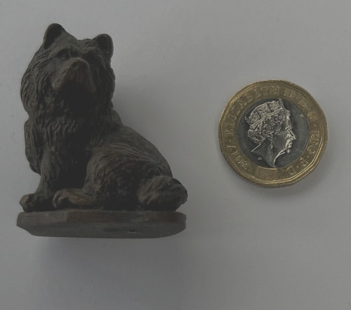Bronze dog figurine - dog, st
