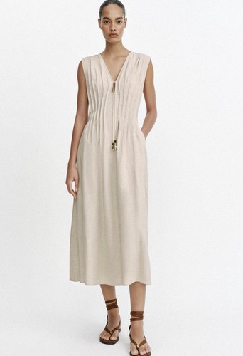 Zara women beige linen - zara,