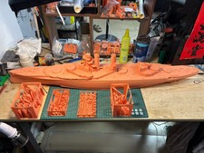 3D Printed 1/200 UK HMS Iron Duke (Iron Duke-class) Battleship 1928  resin  kits