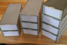 9 stackable slide storage boxes + 2 universal magazines cassettes each