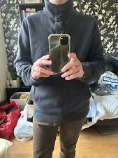 Superdry Black large  Jumper Button High Neck Men's  Thick (One Button Missing)