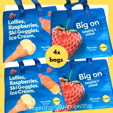 LIDL Shopping Bags LARGE x4 Insulated Chill Cool Frozen Food Shopper Tote