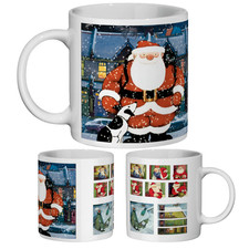 Father Christmas Mug Raymond Briggs Classic Story Book Scenes TV Cup Gift Mum