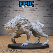Undead dire wolf miniature - undead,