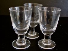 THREE Dartington Crystal "RUMMER" 108mm  Sherry glasses  in great condition.