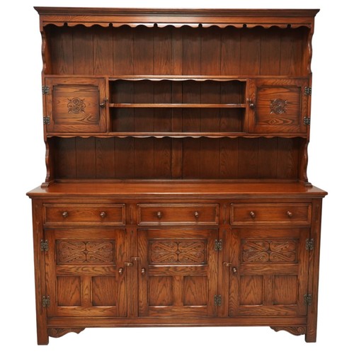 Large solid oak - welsh, dresser