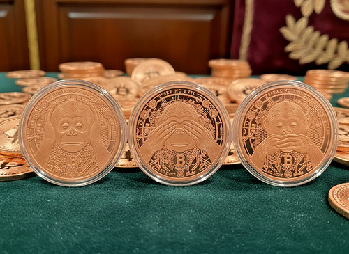 Three wise monkeys 3 coins - wise, (3
