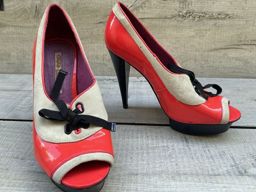 Buffalo pink patent suede - patent,