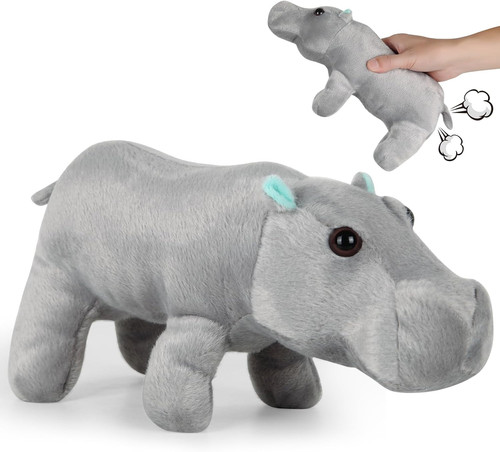 Farting hippo stuffed - 14”,