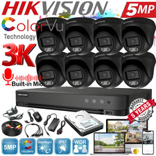 HIKVISION CCTV SECURITY SYSTEM 5MP AUDIO MIC CAMERA ColorVu Outdoor Night Vision