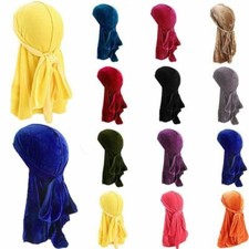 Velvet Durag Shine Hat Cap Men