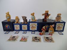 Vintage 1990s Colour Box Miniatures Teddy Bears Bundle of 8 with Boxes and Books