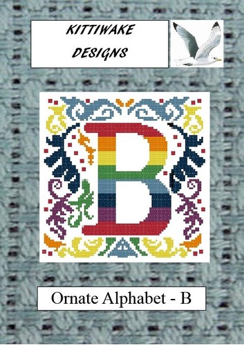 Ornate alphabet b cross - alphabet,