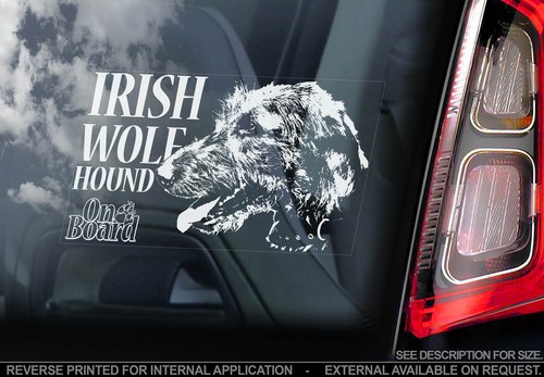 Irish wolfhound car window - irish,