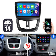 For Peugeot 207 2006-2015 9" Android 14 CarPlay Car Stereo GPS Nav Bluetooth 32G