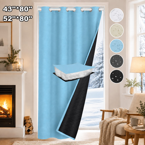 Thermal quilted door curtain - thermal,