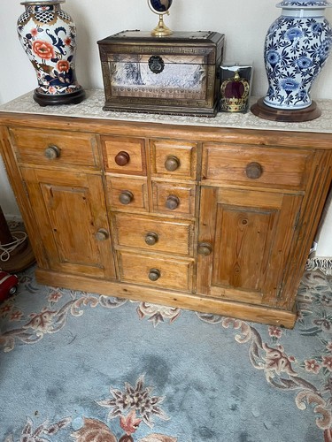 Solid pine sideboard sold - , as