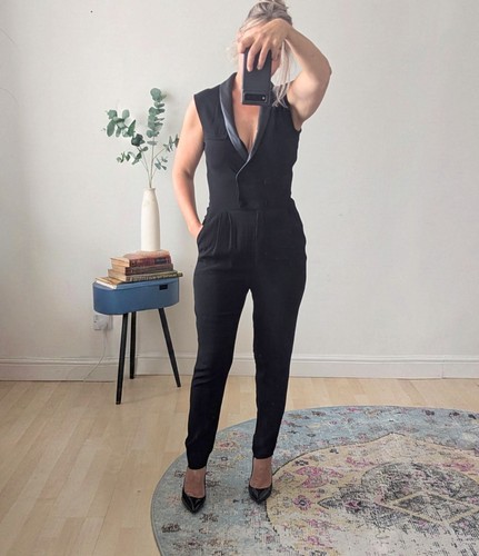 Mango suit black leather - black, trim