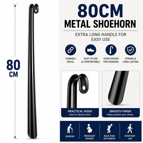 Ikea metal shoehorn extra long - metal,