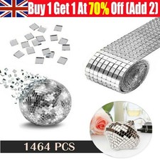 39.37” Sparkling Glass Mirror Mosaic Wall Tiles Sticker Self-Adhesive Decor New