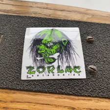 Zorlac Shrunken Head White Skateboard Sticker - 1980s