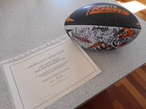 2002 wests tigers - signed, nrl