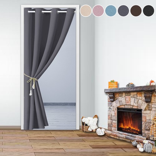 Blackout door curtain thermal - blackout,