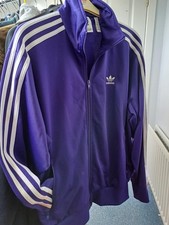 Size Large Purple Adidas Tracksuit Top Retro Mens Adidas Top Jacket