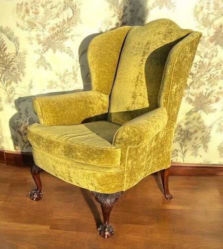 Antique library armchair fine - antique,