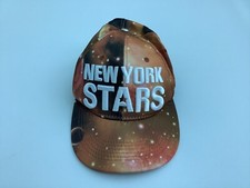 King Ice  New York Stars Baseball Cap - Snap Back Orange/White Print - One Size