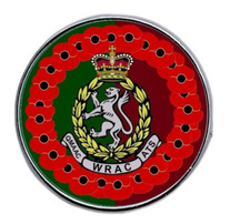 Womens Royal Army Corps WRAC Poppies wreath  domed lapel pin badge 25mm