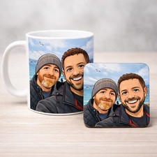 Mug And Coaster Cartoon Photo